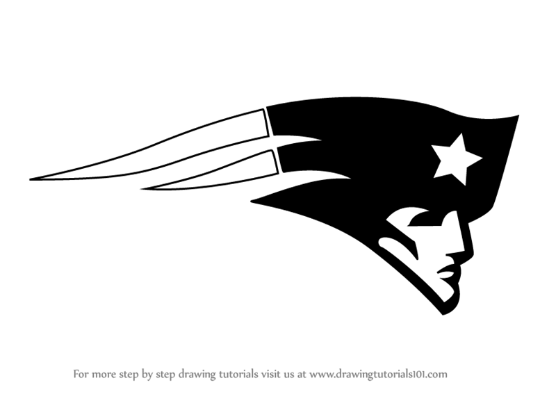 Black and White Patriots Logo - Learn How to Draw New England Patriots Logo (NFL) Step by Step ...