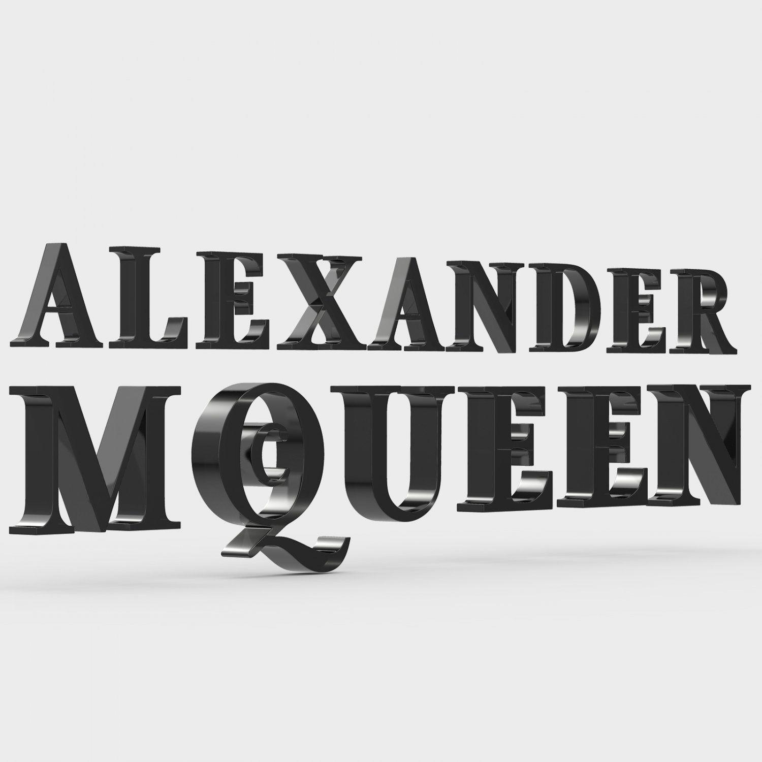 Alexander McQueen Logo - Alexander mcqueen logo 3D Model in Clothing 3DExport