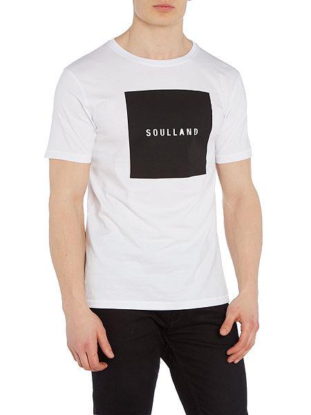 T-Shirt Square Logo - Men T Shirt Print White Soulsquare Regular Fit Square Logo Soulland