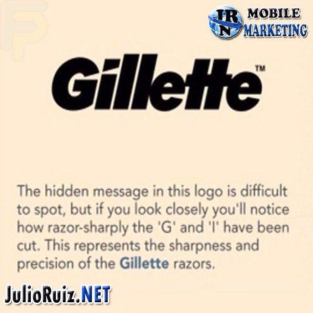 Difficult Hidden Logo - Gillette brand logo with Hidden Message. #brand #brandin