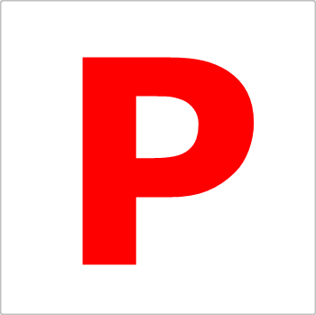All Red P Logo - P-Plate Drivers 30 Times More Likely To Crash - Australian Statistics