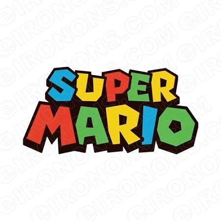 Mario Logo - SUPER MARIO LOGO VIDEO GAME T-SHIRT IRON-ON TRANSFER DECAL #VGSM1 ...