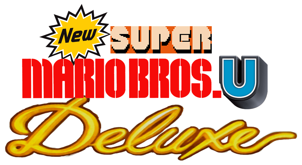 Mario Logo - New Super Mario Bros. U Deluxe logo but each word is from the first