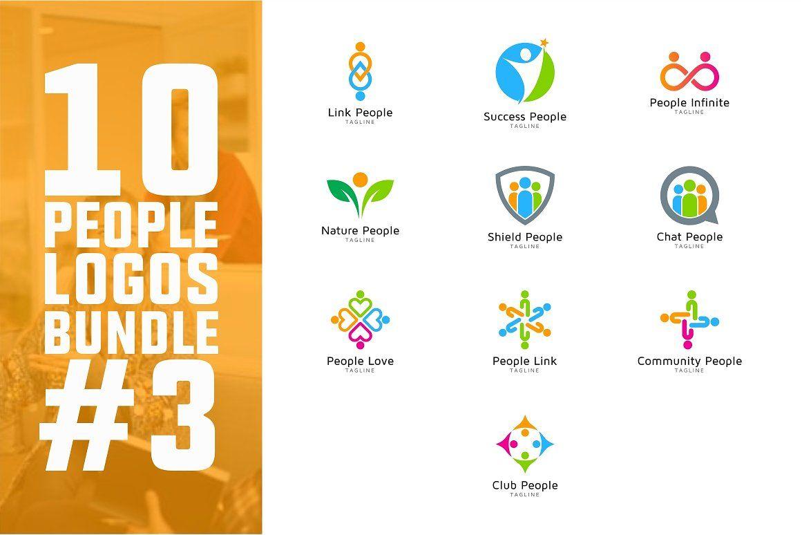 3 Person Logo - People Logo Bundle Logo Templates Creative Market
