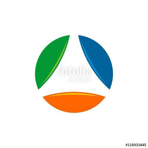 Three Leaves Logo - Three Leaves Circle Logo V.2 Stock Image And Royalty Free Vector