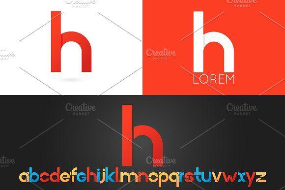 Red Letter H Logo - Letter H logo vector icon ~ Logo Templates ~ Creative Market