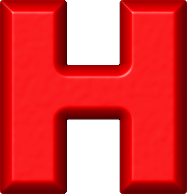 Red Letter H Logo - Presentation Alphabets: Red Refrigerator Magnet H