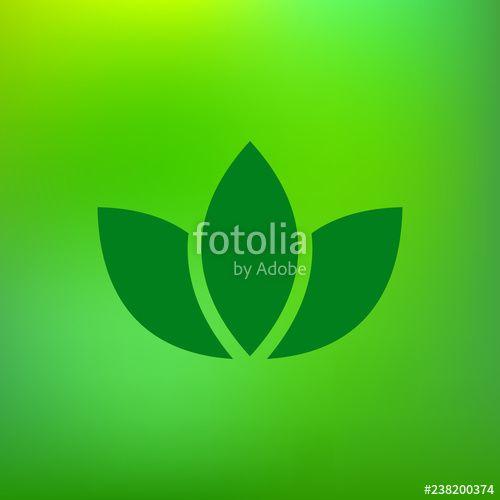 Three Leaves Logo - Three leaves logo, icon. Symbol of organic, nature. Vector