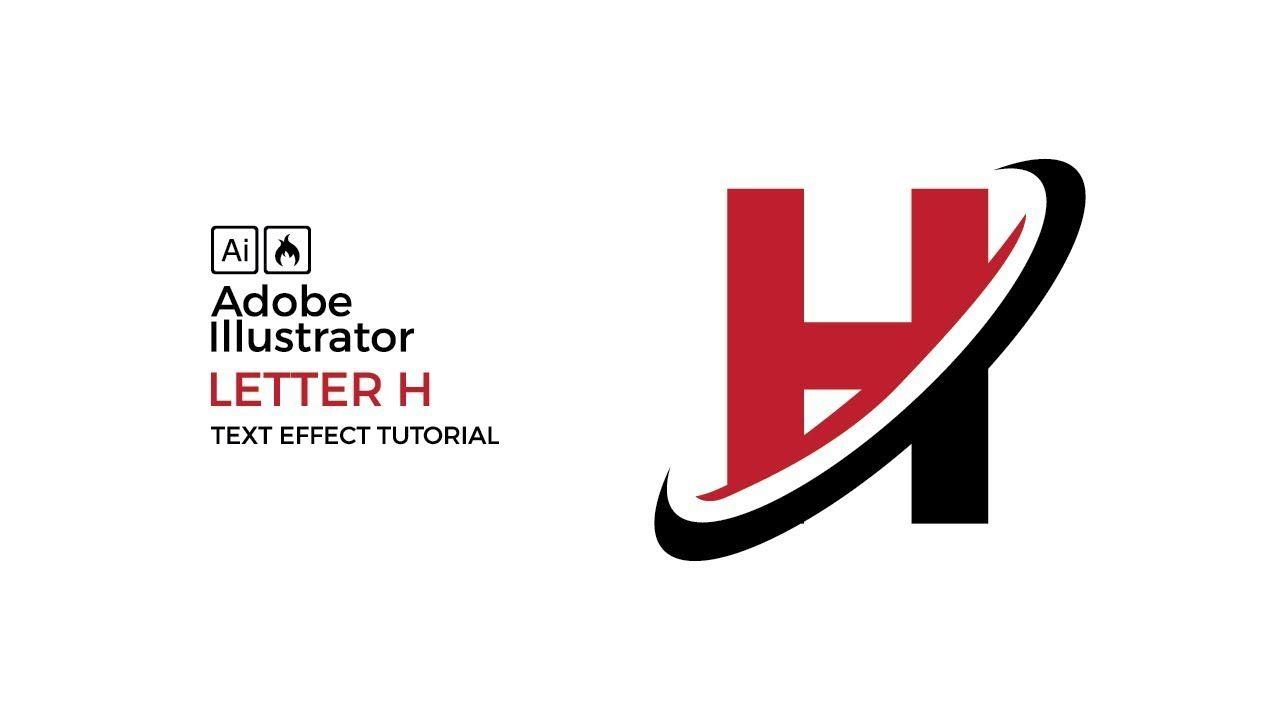 Red Letter H Logo - Letter H Logo Tutorial Adobe Illustrator - YouTube