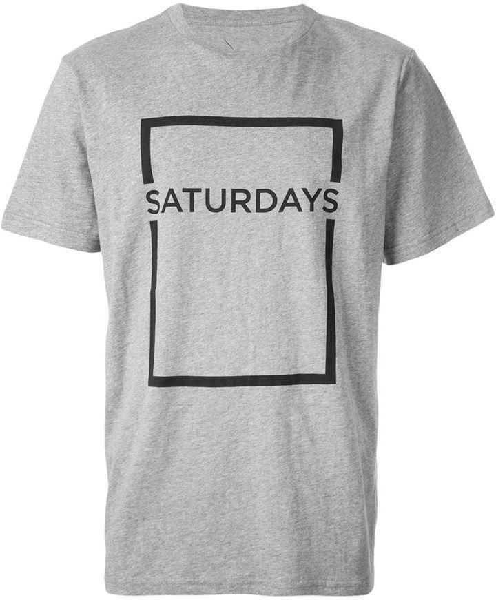 T-Shirt Square Logo - Saturdays Surf NYC Square Border Logo Print T Shirt. Where to buy