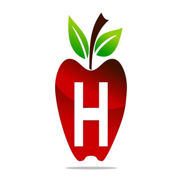 Red Letter H Logo - Apple Letter H Logo Design Template Vector, Design, Eating, Food PNG ...