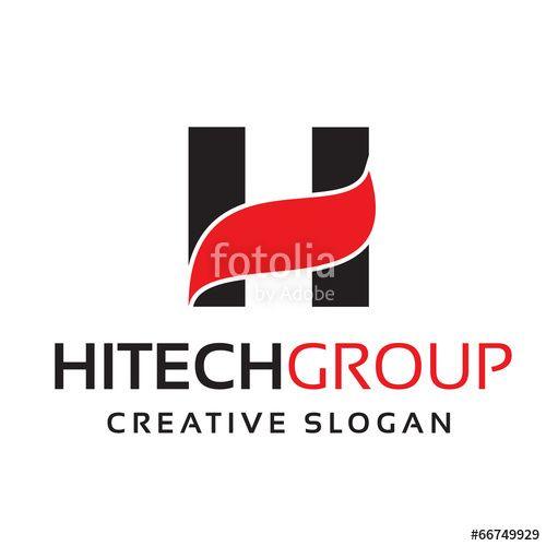 Red Letter H Logo - Hitech Group Letter H Logo