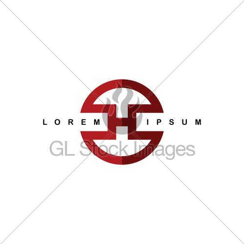 Red Letter H Logo - Alphabet Letter H Logo Logotype Template · GL Stock Images