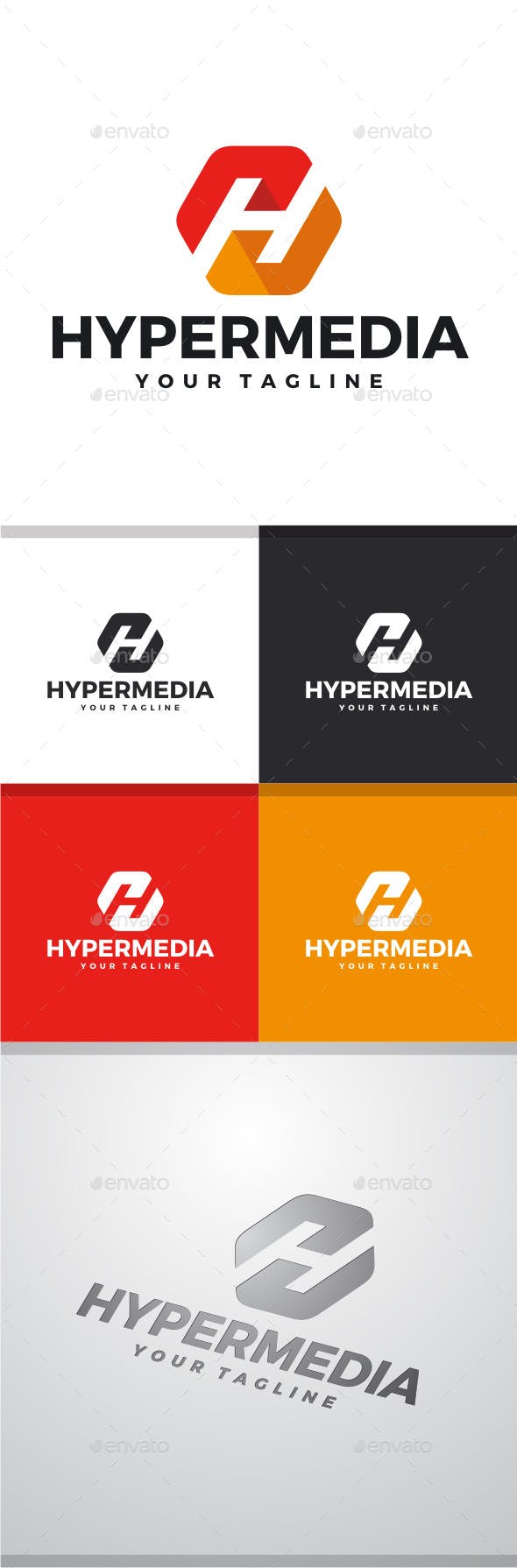 Red Letter H Logo - Hyper Media - Letter H Logo by yopie | GraphicRiver
