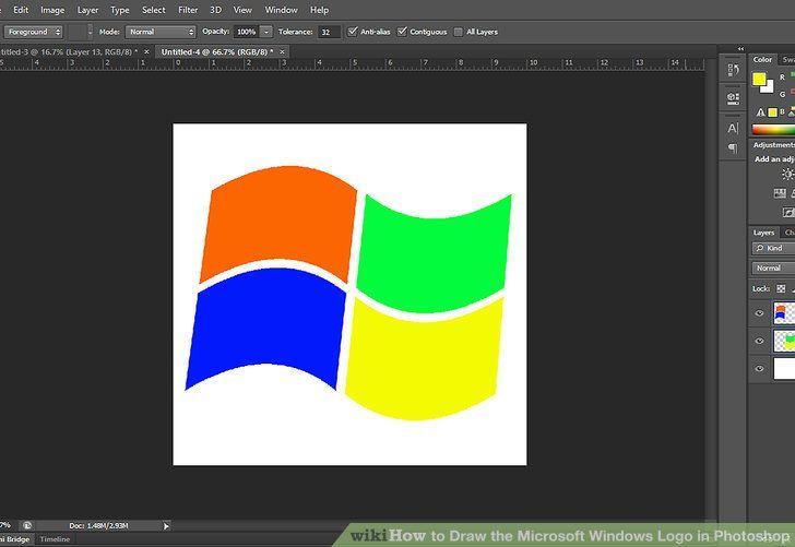 Windows 13 Logo - How to Draw the Microsoft Windows Logo in Photoshop: 11 Steps