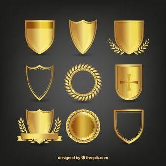 Gold Shield Logo - Golden Shield Vectors, Photo and PSD files
