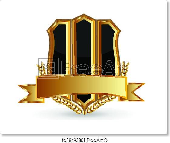 Gold Shield Logo - Free art print of Gold shield logo. Gold shield logo vector ...