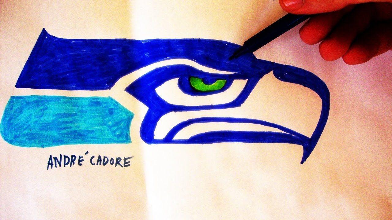 NFL Seahawks Logo - Como Desenhar a logo dos Seattle Seahawks - (How to Draw Seattle ...