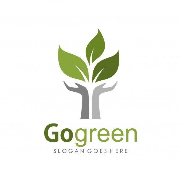 Go Green Logo - Go green logo design template Vector | Premium Download