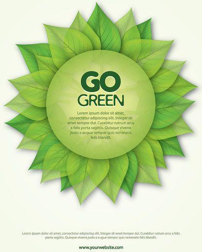 Go Green Logo - Go green poster vector graphic Free vector in Encapsulated ...