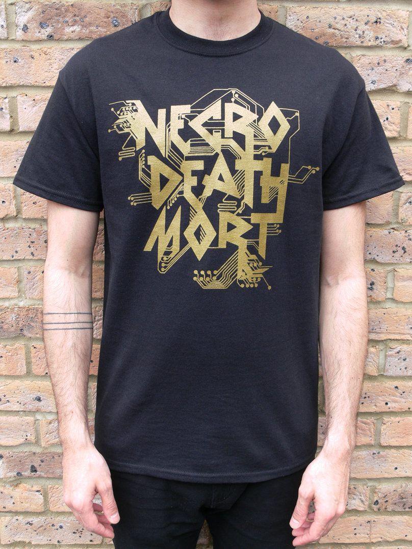 T-Shirt Square Logo - Square logo t-shirt design (black/gold) | Necro Deathmort
