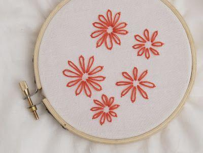 Lazy Daisy Logo - big B: 100 stitches - lazy daisy stitch