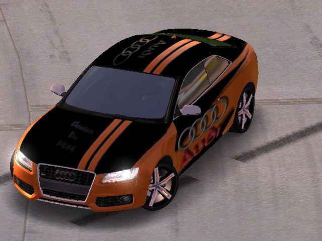 Orange and Black Car Logo - Trackmania Carpark • 2D Skins • Audi Black Orange