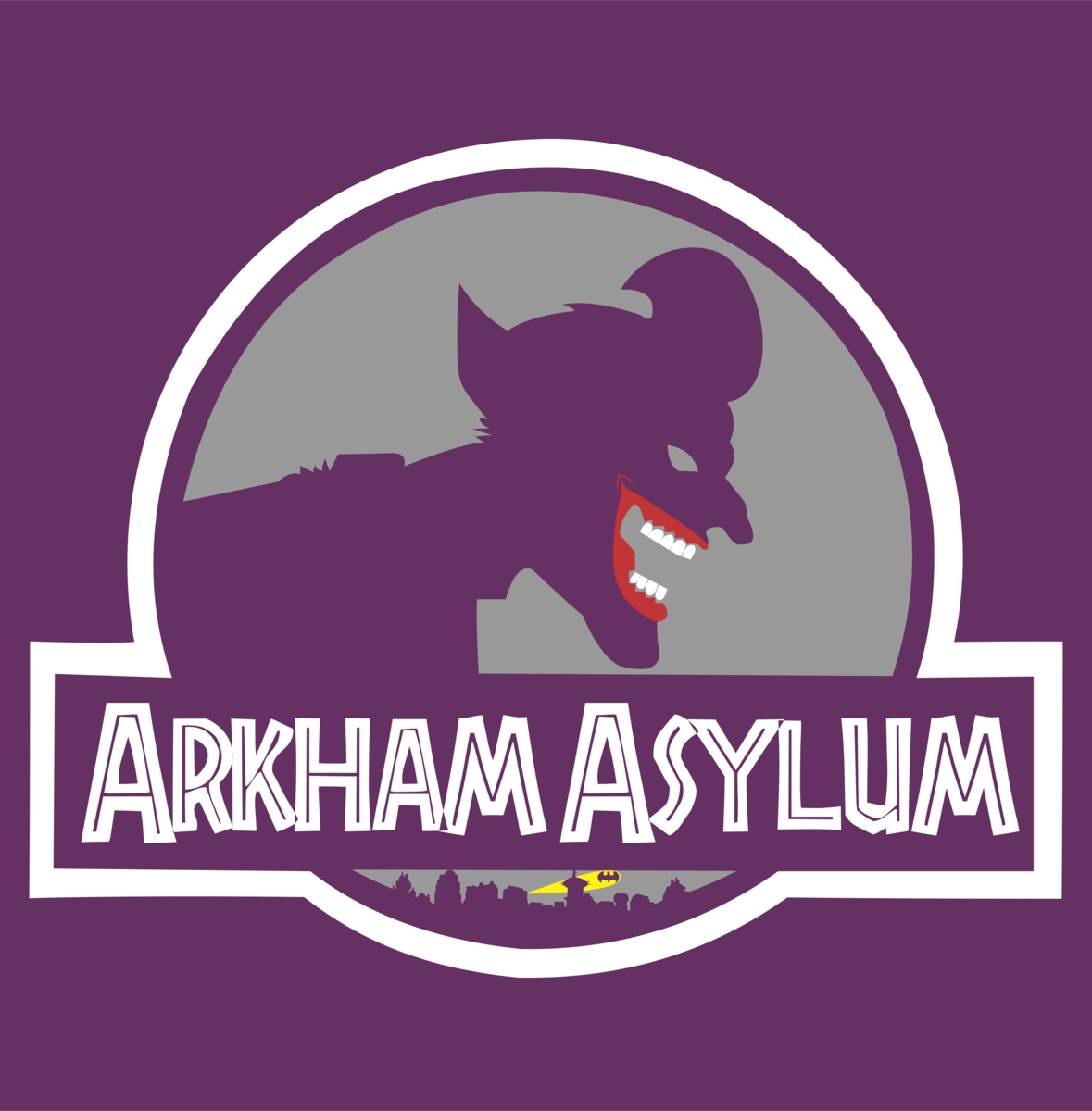 Arkham Asylum Logo - Arkham Asylum – Custom Threadz, LLC