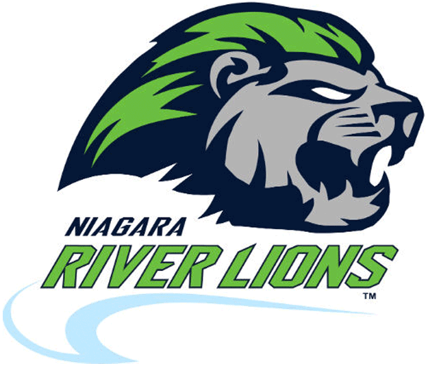 Silver Lion Logo - Niagara River Lions Primary Logo (2016) - A silver lion with a green ...