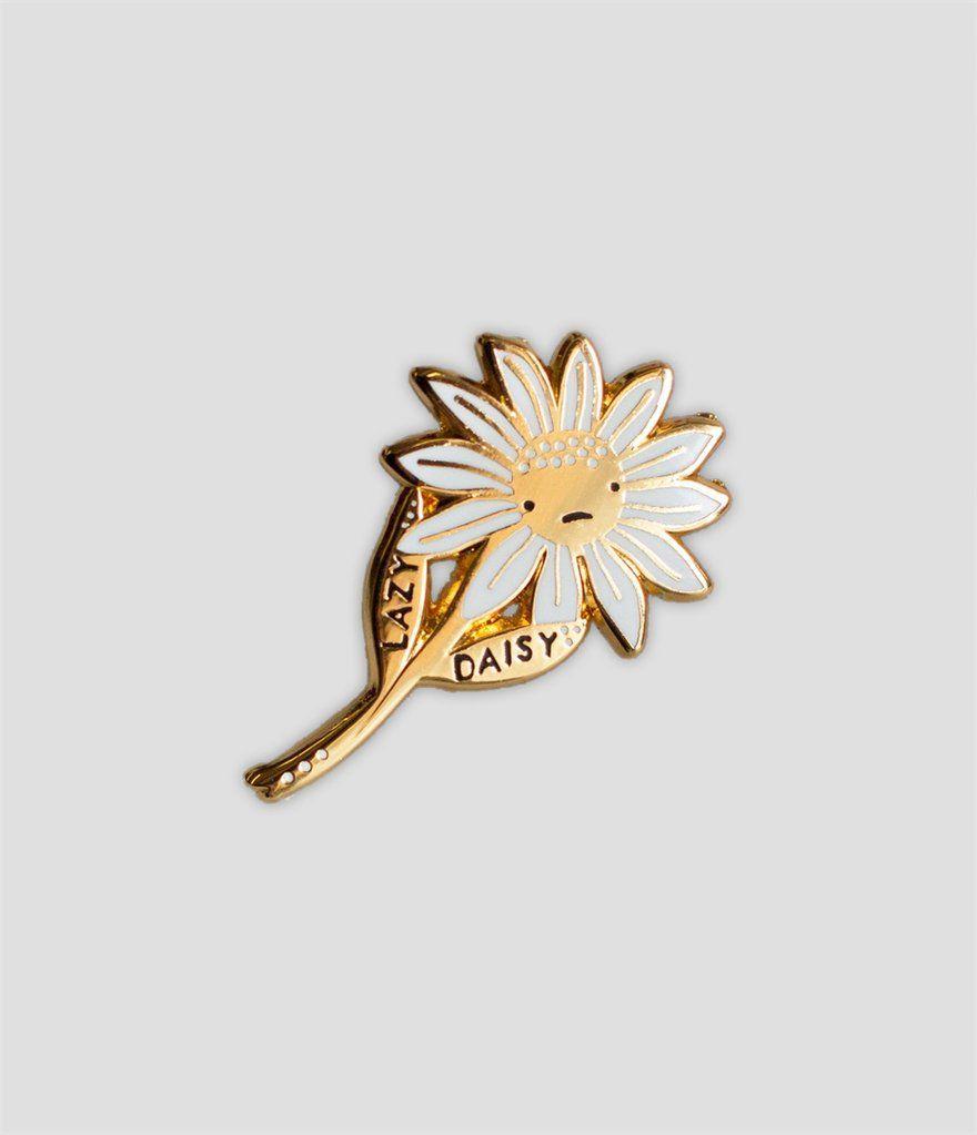 Lazy Daisy Logo - Stay Home Club Daisy Pin