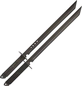 Cool Black and a Red Sword Logo - Amazon.com : BladesUSA HK 6183 Twin Ninja Swords, Two Piece Set