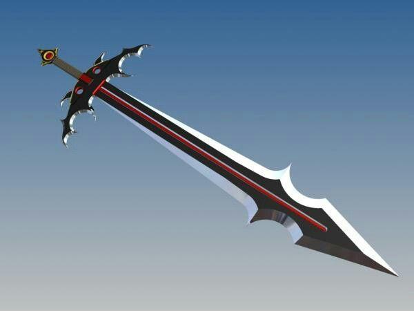 Cool Black and a Red Sword Logo - Sword, red, black; Anime Weapons. Anime Weapons. Sword, Weapons