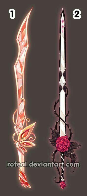 Cool Black and a Red Sword Logo - Swords, orange, black, red, rose, flower; Anime Weapons | Anime ...