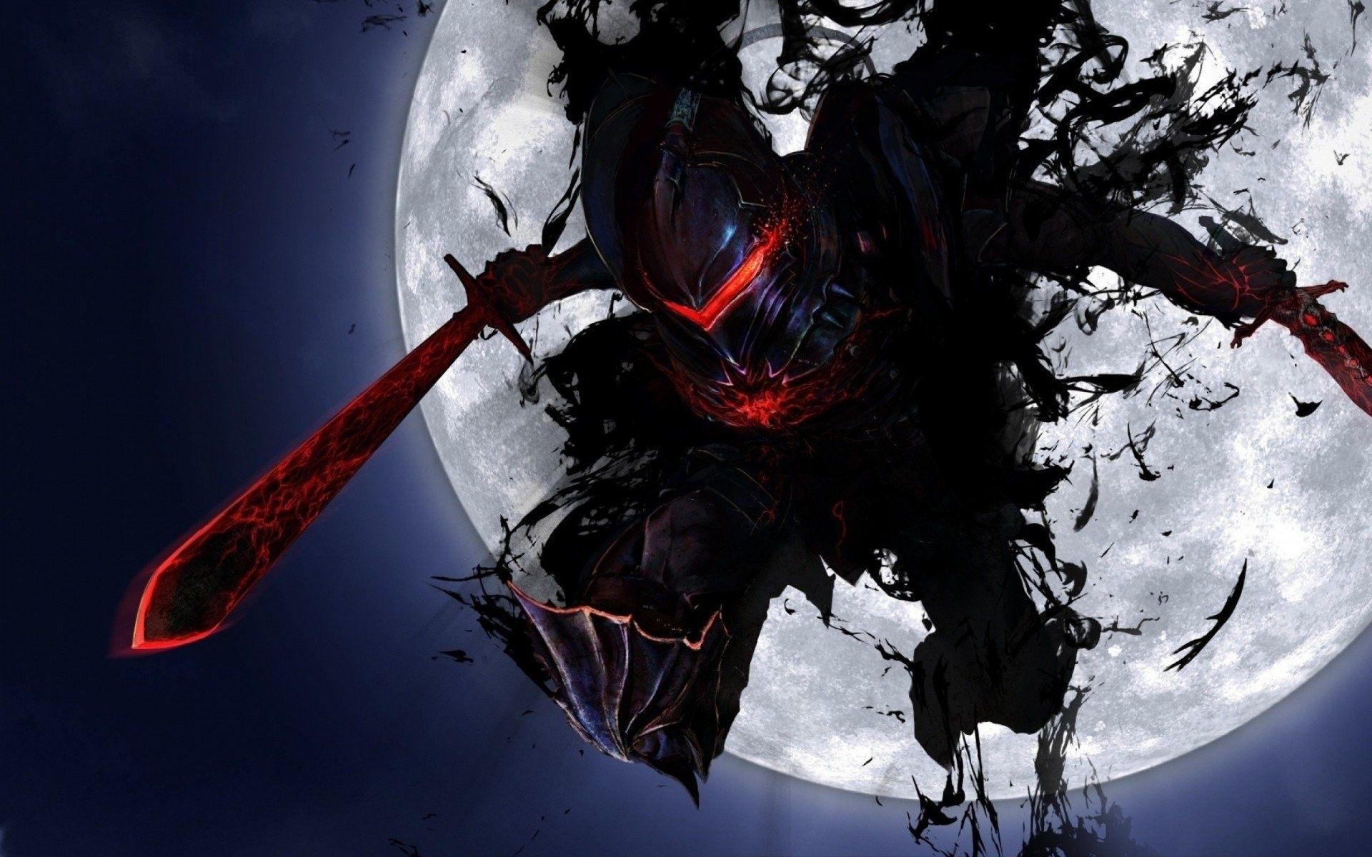 Cool Black and a Red Sword Logo - Black Sword Wallpaper ·①