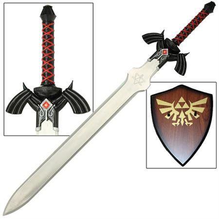 Cool Black and a Red Sword Logo - Legend of Zelda Dark Red/Black Link Real Metal Master Replica Sword ...