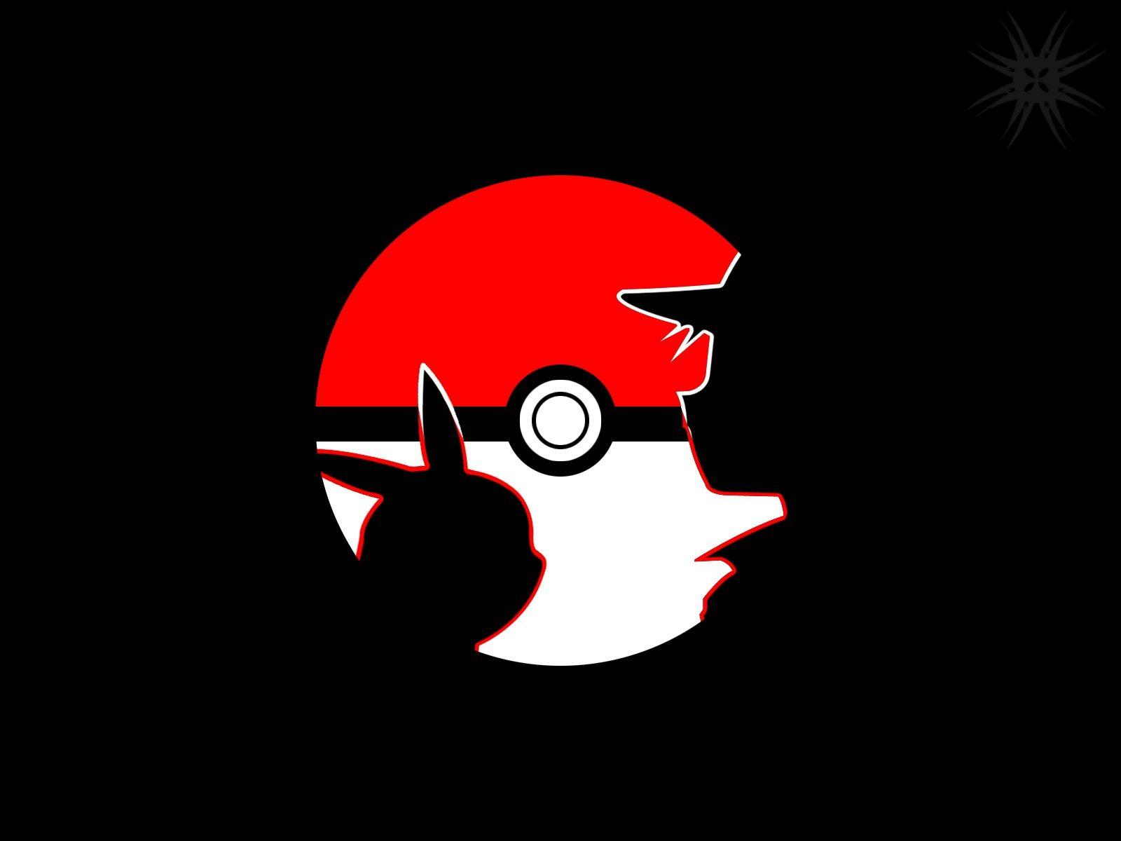 Pokemon Red and White Ball Logo - pokemon, blue, black, red, white, yellow, Pikachu, Poke Balls, Poke ...