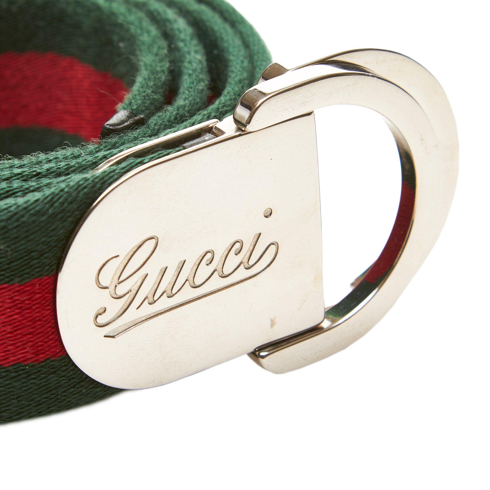 Gucci Cursive Logo - GUCCI WEB CURSIVE LOGO BELT