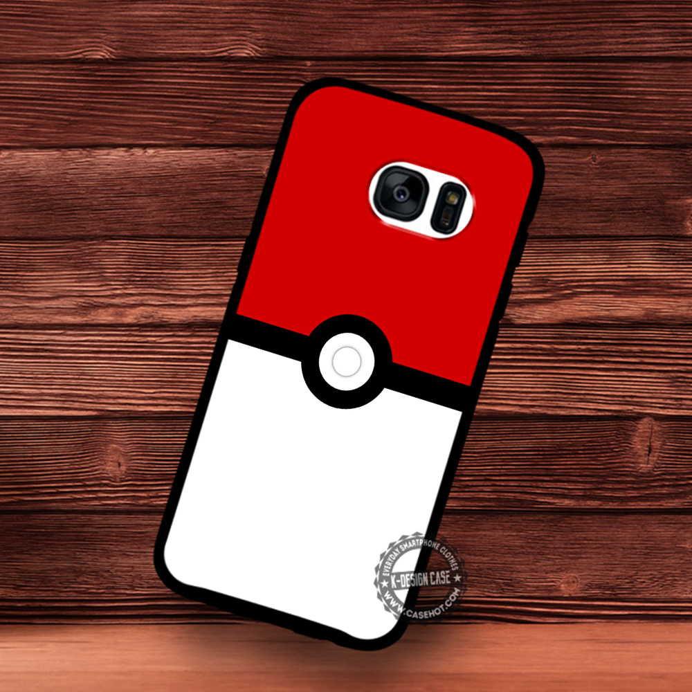 Pokemon Red and White Ball Logo - Pokeball Pokemon Red White - Samsung Galaxy S7 S6 S5 Note 7 Cases ...
