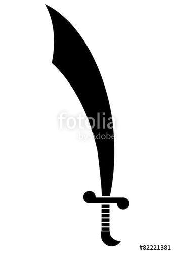 Simitar Logo - Scimitar Arabian sword vector image