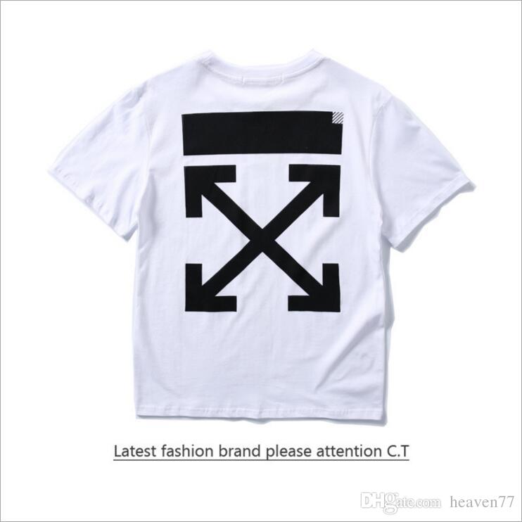 Off Brand Clothing Logo - Summer Men Off White Letter X Arrow Lovers Clothing Cotton Top
