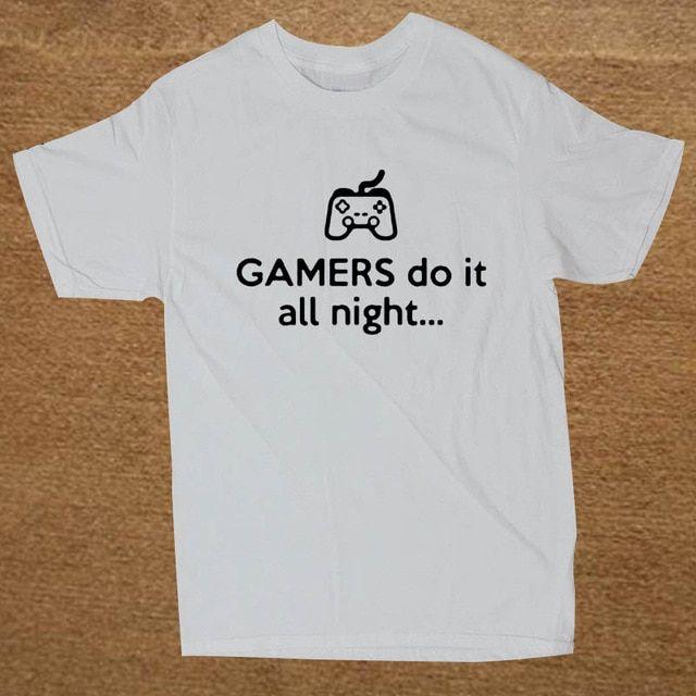 Off Brand Clothing Logo - Brand Clothing GAMERS do it all night playstation Funny T Shirt ...