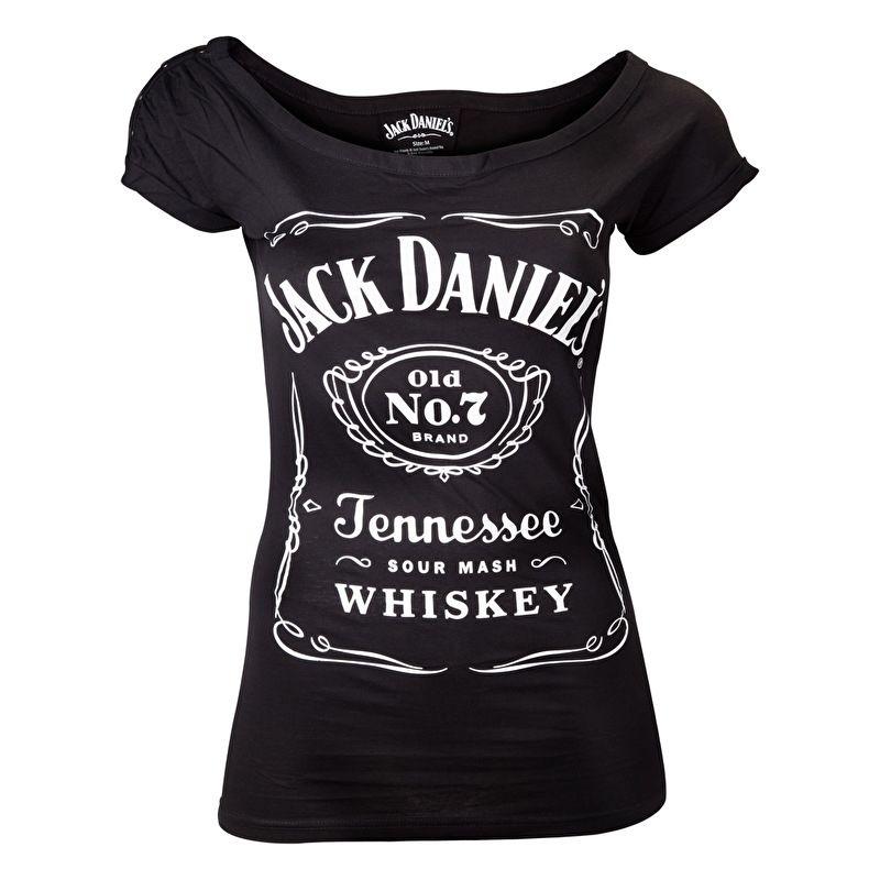 Off Brand Clothing Logo - Jack Daniel's - T-Shirt - Original Big Classic Logo - Off Shoulder ...