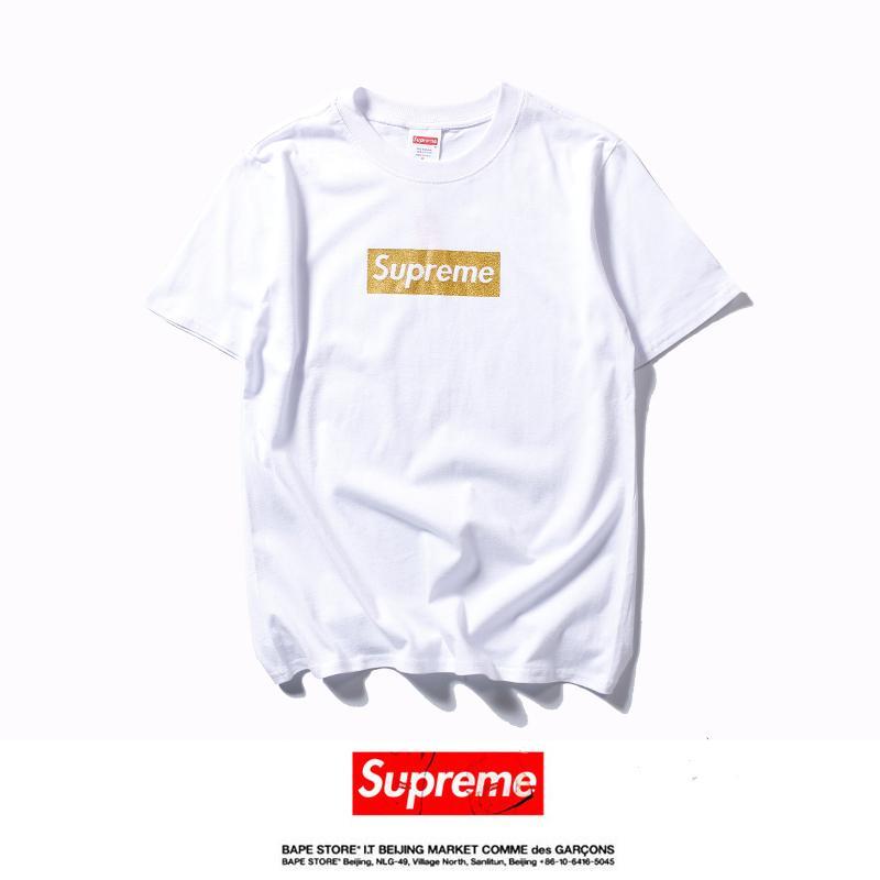 Golden Supreme Logo - Supreme T-Shirt 