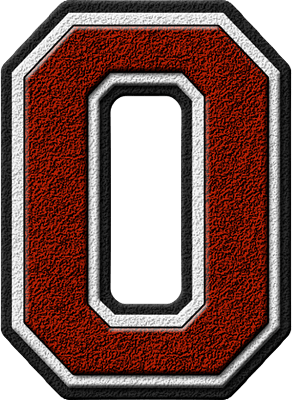 Red Letter O Logo - Presentation Alphabets: Garnet Red Varsity Letter O