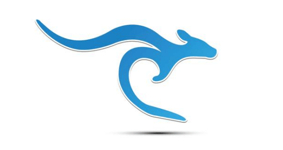 And Symbol with Blue Kangaroo Logo - File:Blue kangaroo logo.PNG