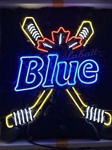 Labatt Blue Light Logo - New Labatt Blue Light Hockey Sticks NHL Neon Sign 24