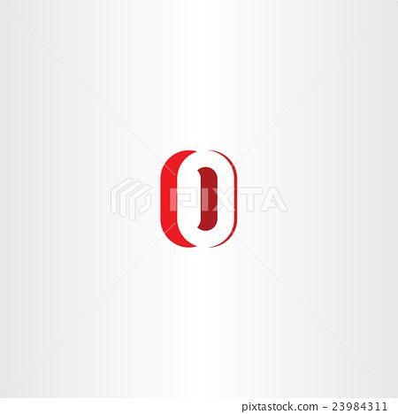 Red Letter O Logo - red letter o number zero 0 logo icon vector design - Stock ...