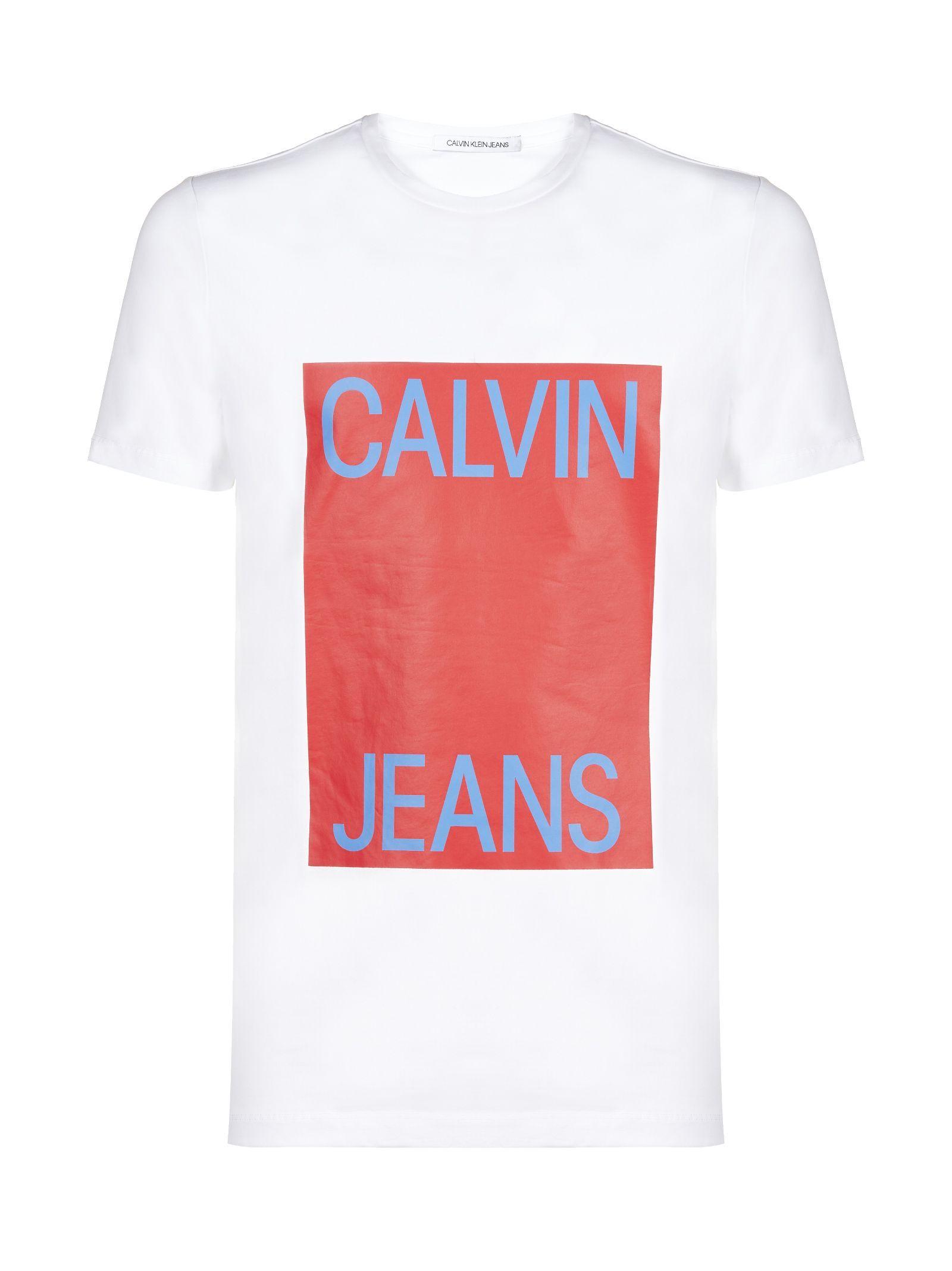 T-Shirt Square Logo - T SHIRT SQUARE LOGO WHITE, CALVIN KLEIN JEANS. Danielloboutique.it