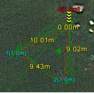 Plant Green and Red Triangle Logo - Path of quad-copter where the red triangle represents the intended ...