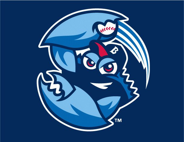 Blue Baseball Logo - Lakewood BlueClaws Cap Logo - South Atlantic League (SAL) - Chris ...